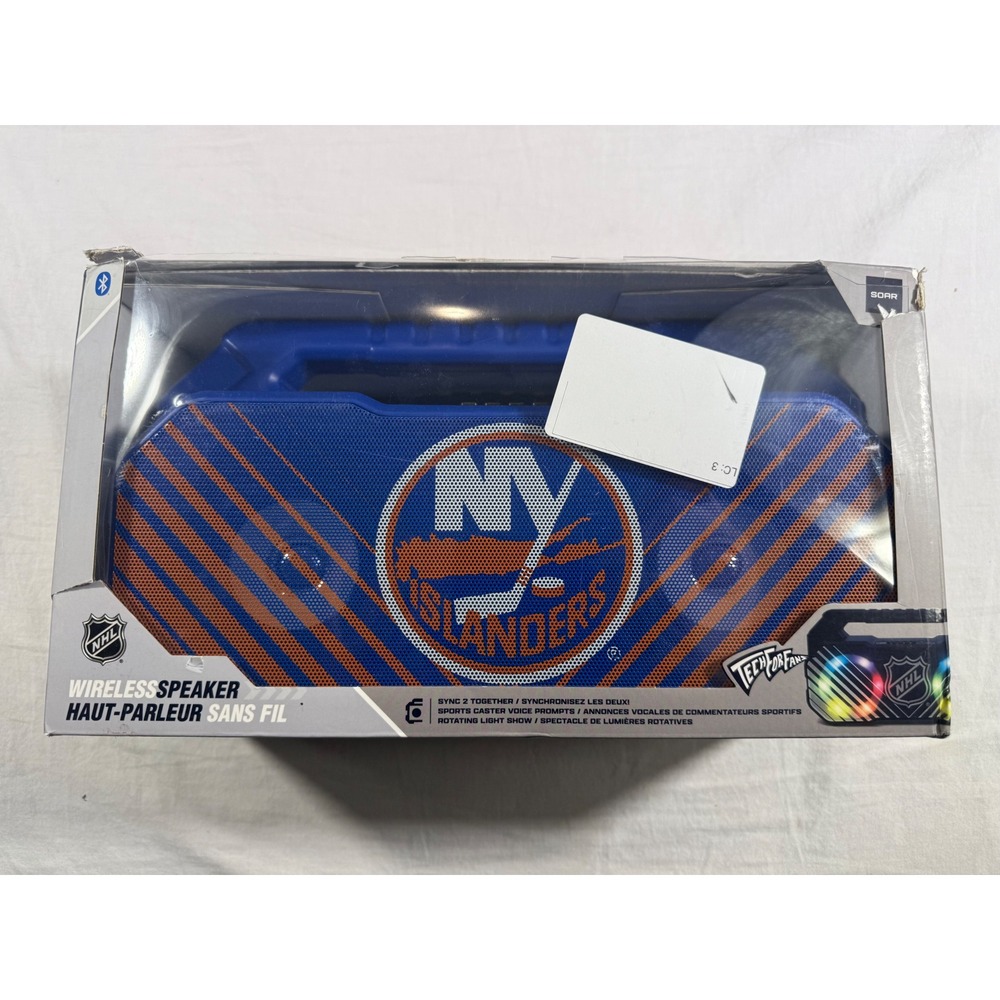 SOAR‎ NHL New York Islanders Shockbox Wireless Speaker Blue NEW Bluetooth LED